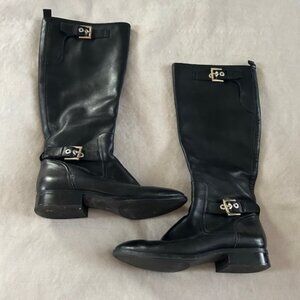 Nine West Black Leather Boots Size 7.5. Very clean, good condition.